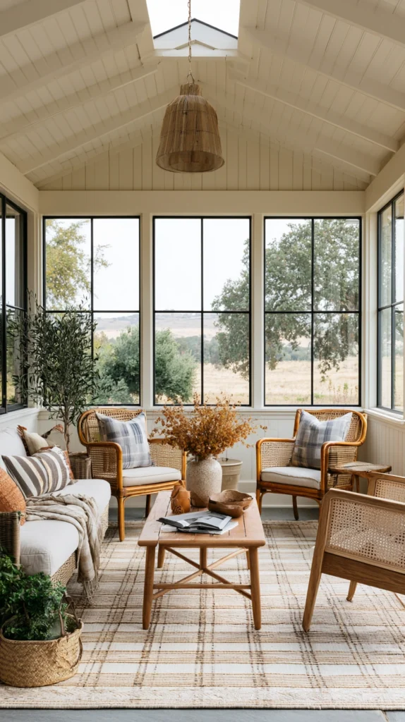 14 Ways to Turn a Sunroom Into a Cozy Autumn Retreat 12 hg 11