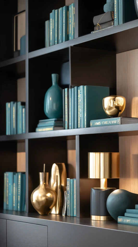 14 Teal and Gold Living Room Ideas That Look Surprisingly Expensive 11 iu 10