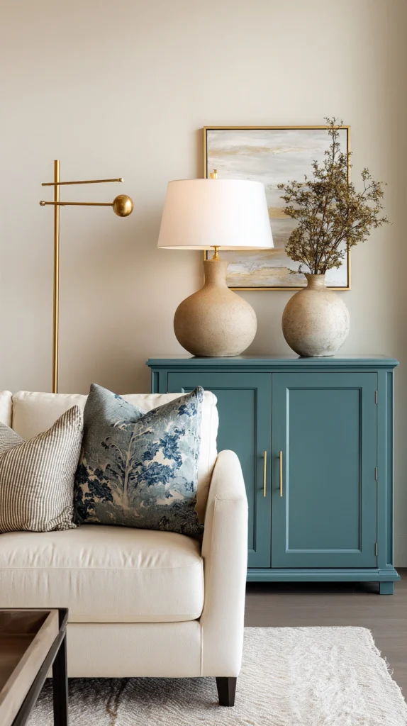 14 Teal and Gold Living Room Ideas That Look Surprisingly Expensive 7 iu 6