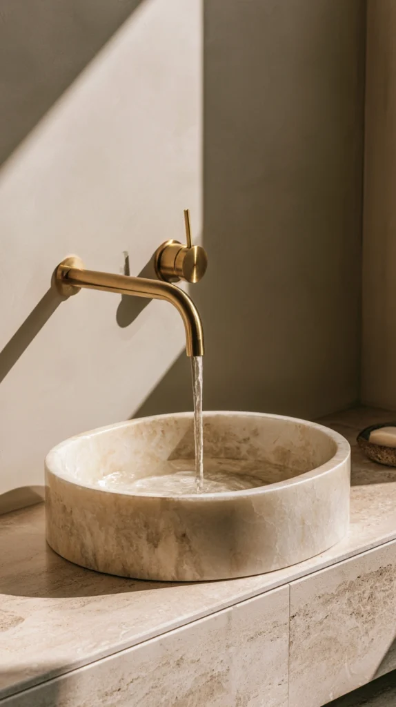 14 Stone Sink Bathroom Ideas That Feel Like a Luxury Spa 12 os 11