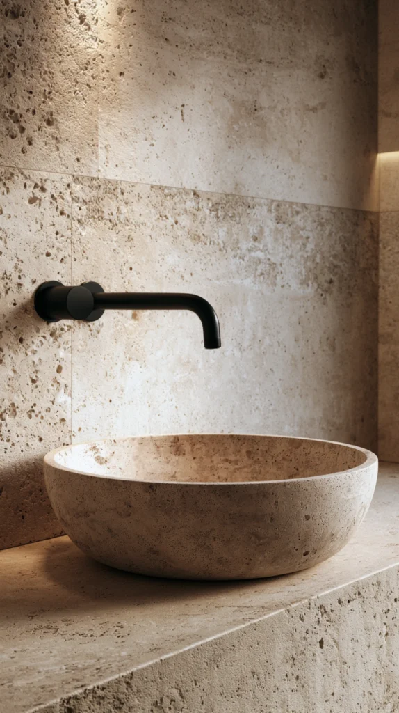 14 Stone Sink Bathroom Ideas That Feel Like a Luxury Spa 3 os 2