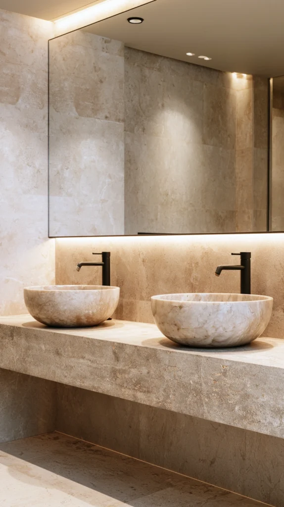 14 Stone Sink Bathroom Ideas That Feel Like a Luxury Spa 8 os 7