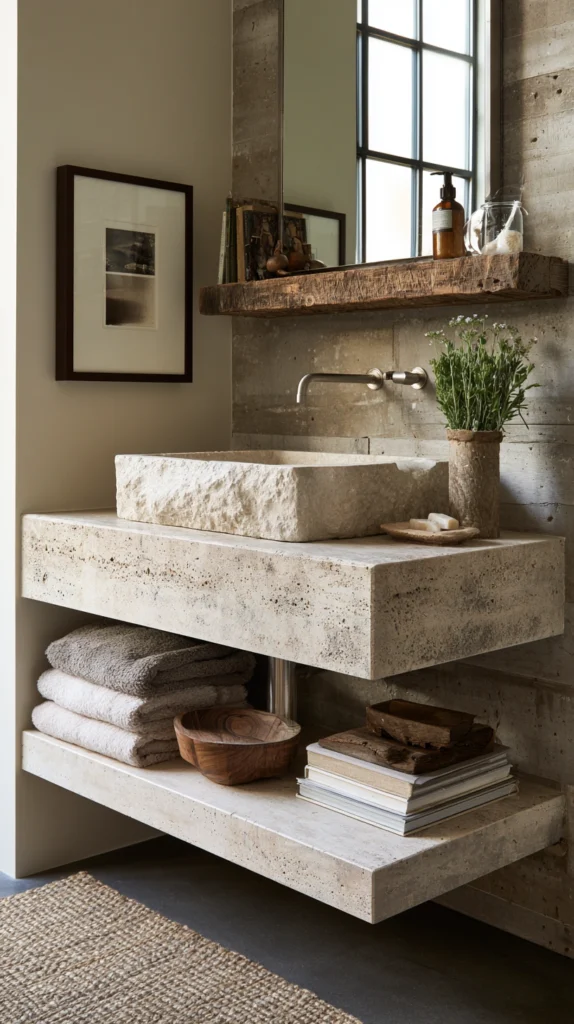 14 Stone Sink Bathroom Ideas That Feel Like a Luxury Spa 9 os 8