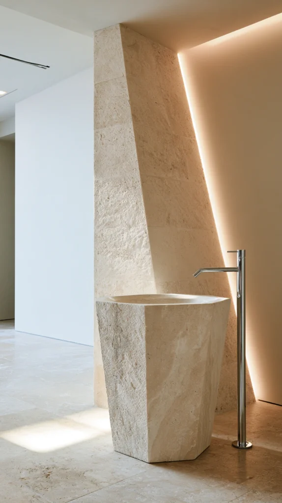 14 Stone Sink Bathroom Ideas That Feel Like a Luxury Spa 10 os 9