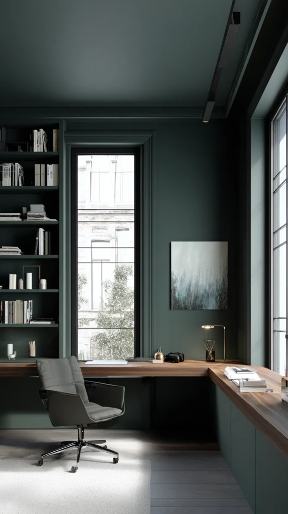 14 Moody Green Home Office Ideas for a Focused Feel 11 pl 10