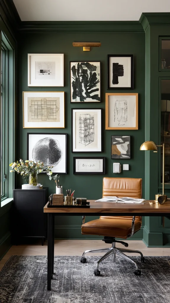 14 Moody Green Home Office Ideas for a Focused Feel 13 pl 12