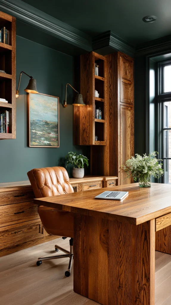 14 Moody Green Home Office Ideas for a Focused Feel 4 pl 3