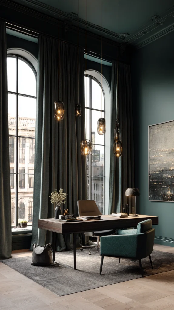 14 Moody Green Home Office Ideas for a Focused Feel 8 pl 7