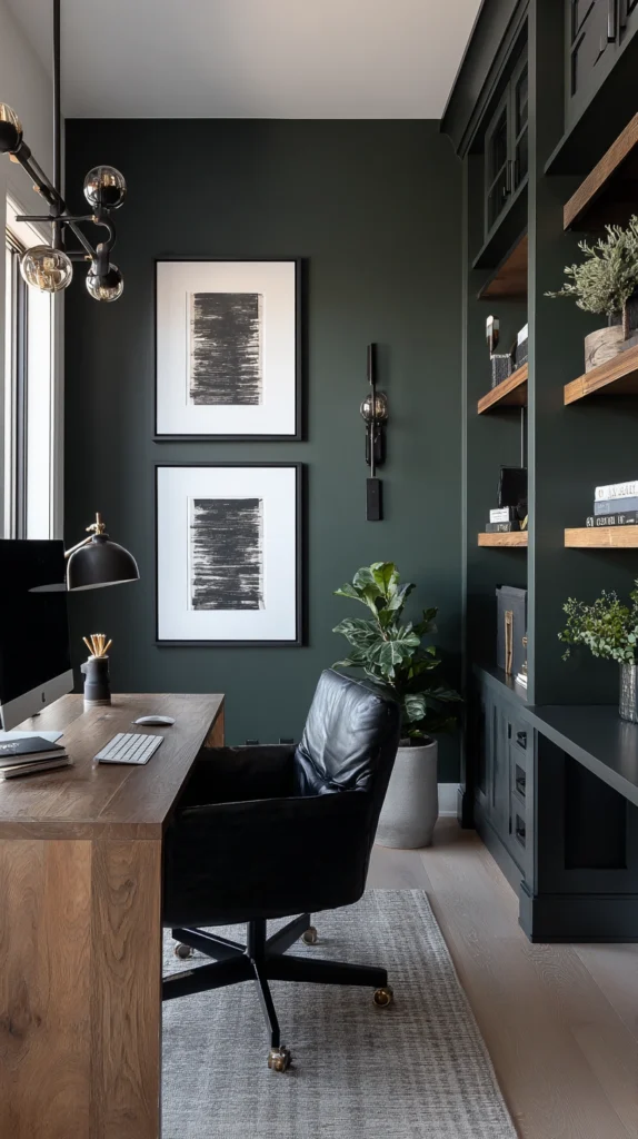 14 Moody Green Home Office Ideas for a Focused Feel 10 pl 9