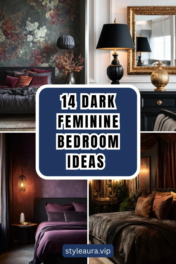14 Dark Feminine Bedroom Ideas for Moody Glamour 1 style 14