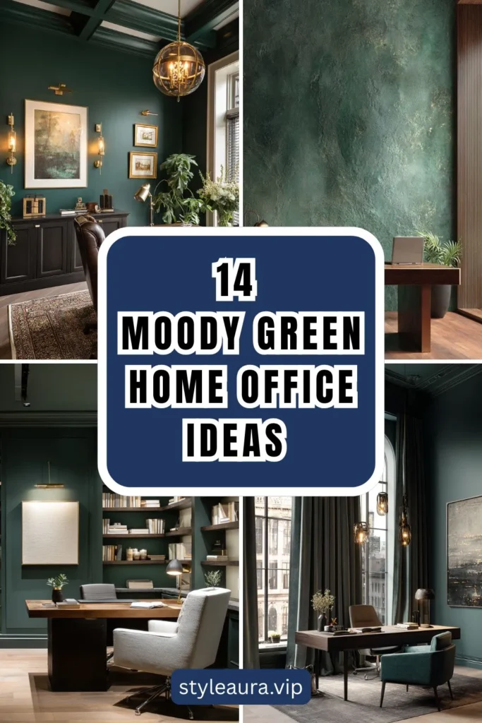 14 Moody Green Home Office Ideas for a Focused Feel 1 style 16
