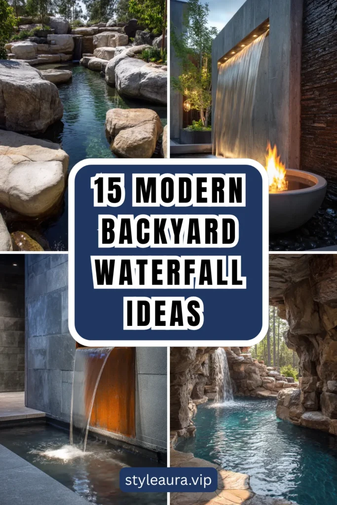 15 Modern Backyard Waterfall Ideas That Look Like a Luxury Resort 1 style 19