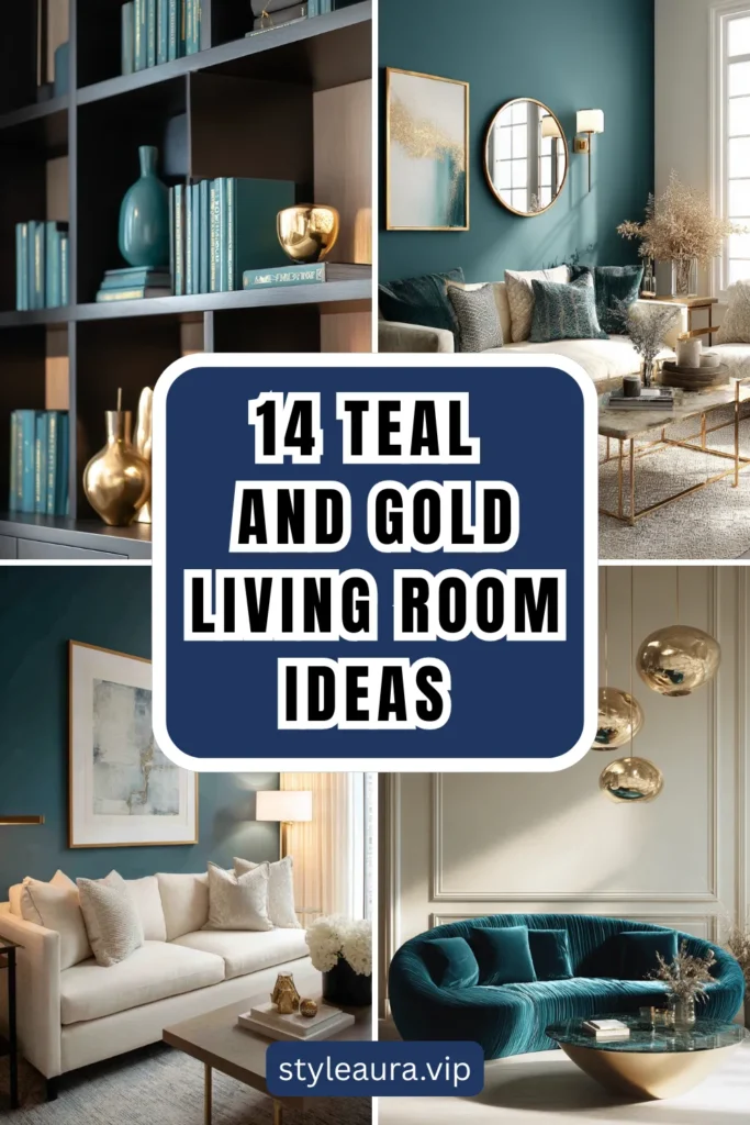 14 Teal and Gold Living Room Ideas That Look Surprisingly Expensive 1 style 20