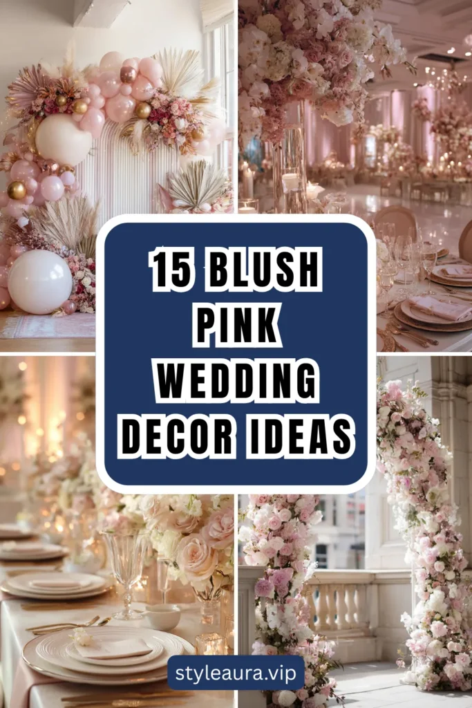 15 Blush Pink Wedding Decor Ideas for a Soft Romantic Look 1 style 22