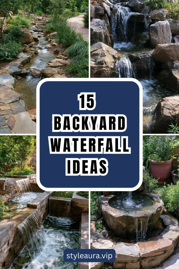 15 Backyard Waterfall Ideas That Turn Your Garden Into a Peaceful Retreat 1 style 27