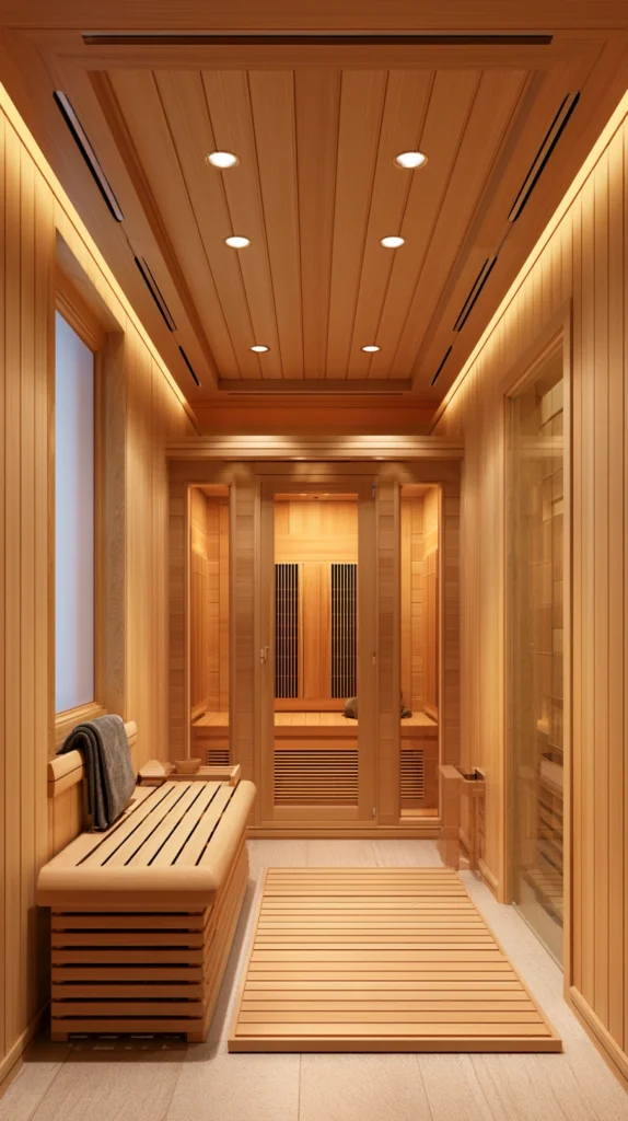 15 Infrared Sauna Room Ideas for a Home Wellness Space 14 te 13