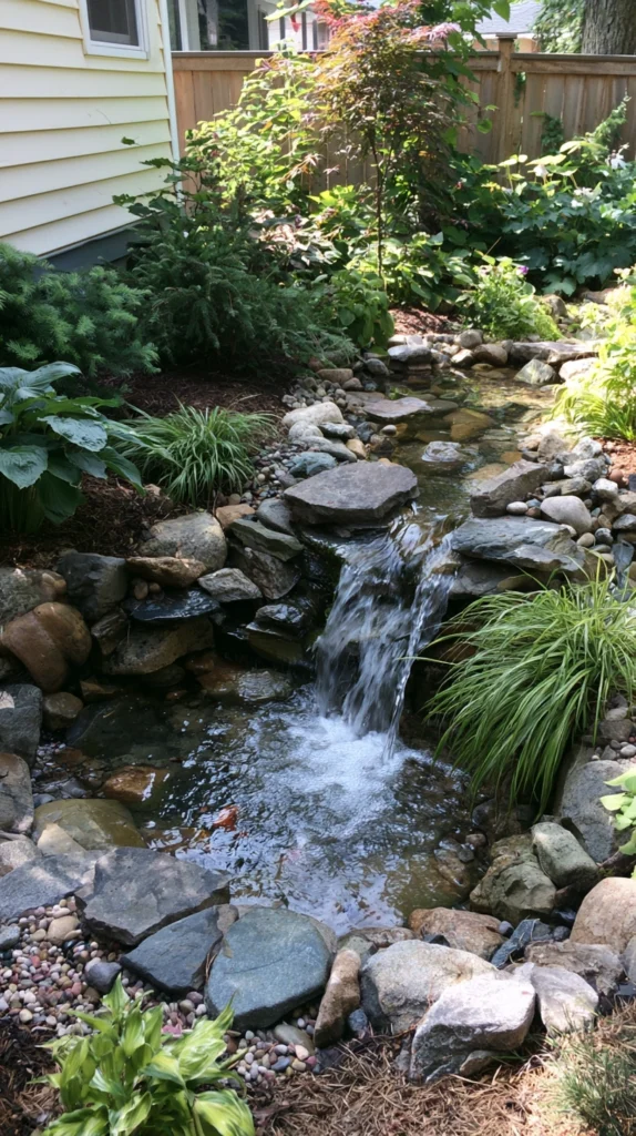 15 Backyard Waterfall Ideas That Turn Your Garden Into a Peaceful Retreat 11 tf 10 1