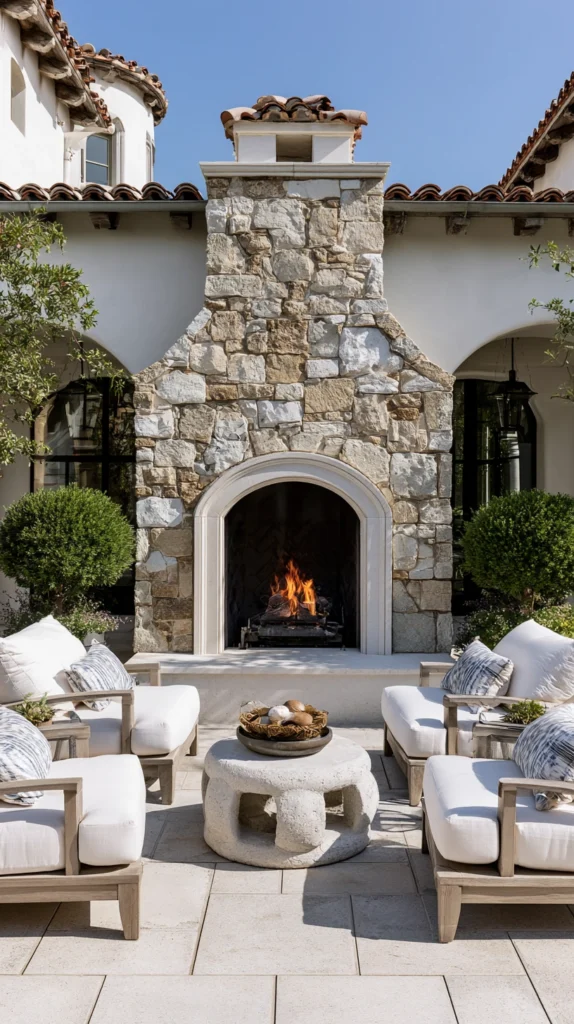13 Outdoor Fireplace Seating Arrangement Ideas for Cozy Evenings 12 ws 11 1