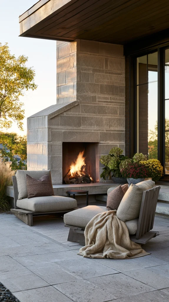 13 Outdoor Fireplace Seating Arrangement Ideas for Cozy Evenings 13 ws 12 1