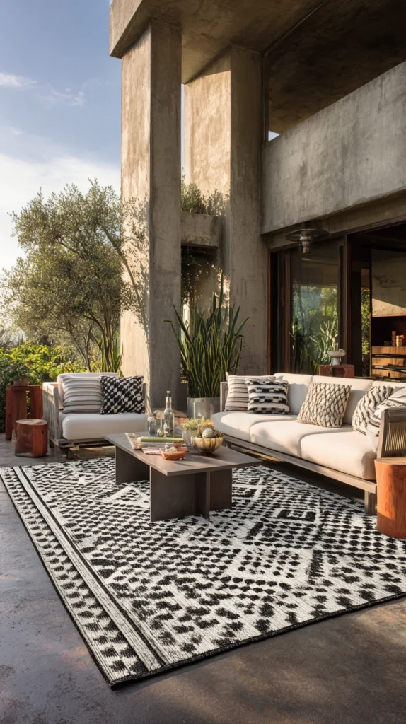 9 Outdoor Rug Ideas to Define Patio and Seating Areas 8 cv 7 1