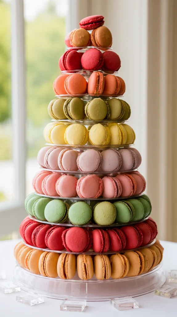 10 Wedding Macaron Tower Ideas for a French-Inspired Party 3 dc 2 5
