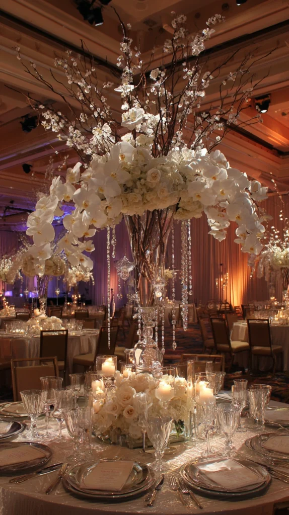 15 Tall Wedding Centerpiece Ideas for Grand Receptions 15 df 14 5