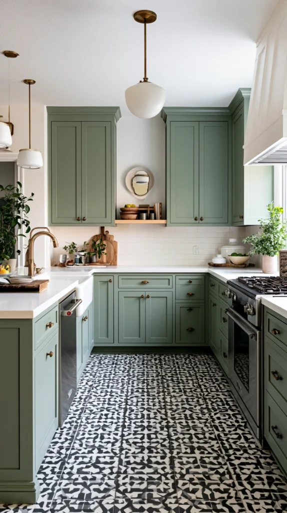 15 Green Kitchen Cabinet Ideas for a Fresh Bold Look 13 ds 12 2