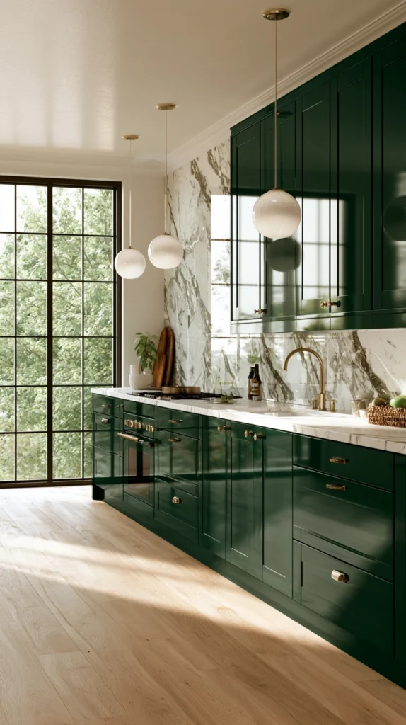 15 Green Kitchen Cabinet Ideas for a Fresh Bold Look 15 ds 14 1
