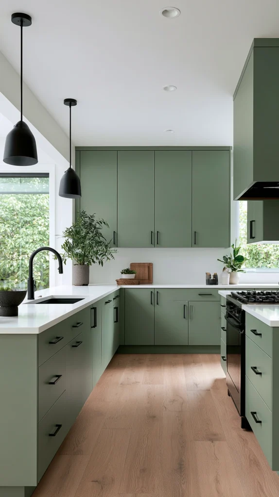 15 Green Kitchen Cabinet Ideas for a Fresh Bold Look 9 ds 8 2