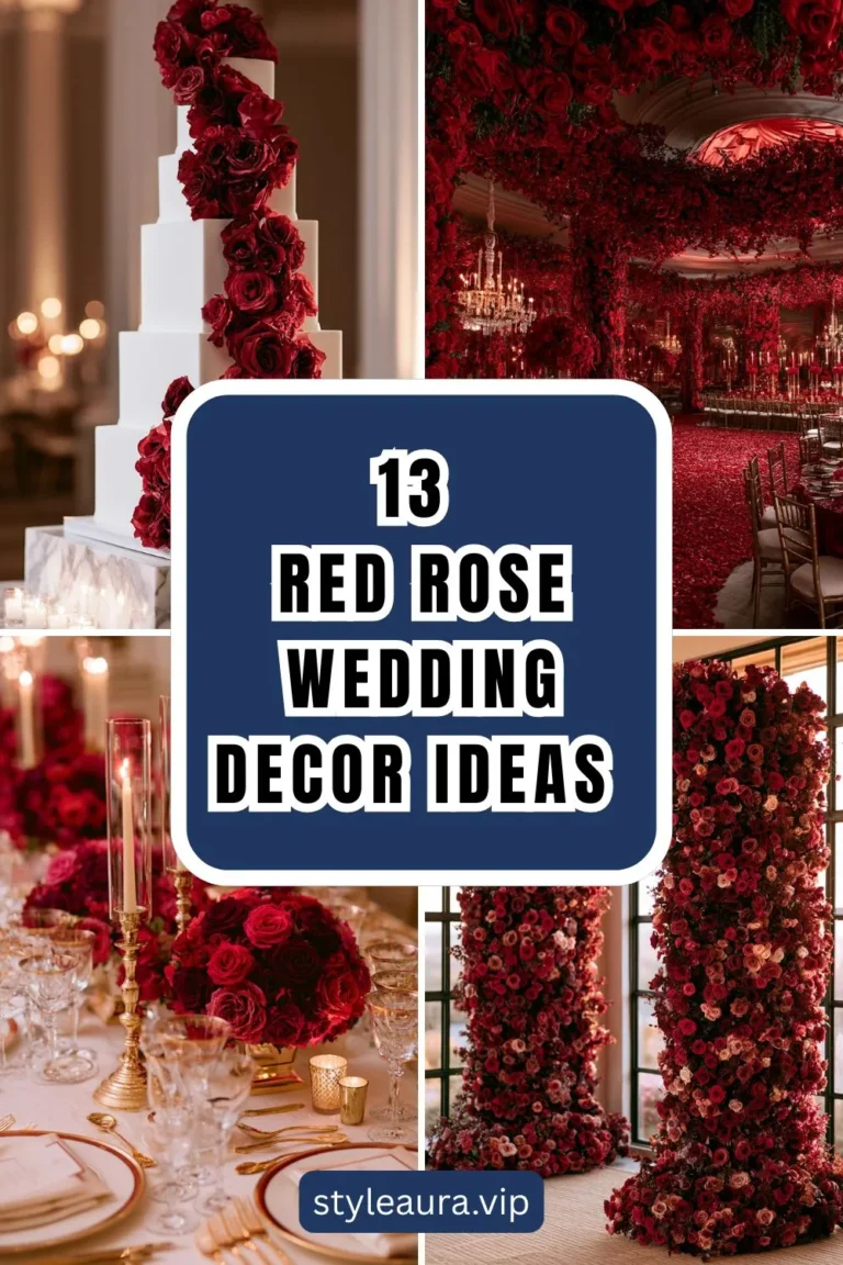 13 Red Rose Wedding Decor Ideas for Passionate Romance