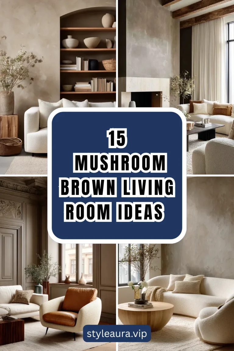 15 Mushroom Brown Living Room Ideas for Quiet Luxury