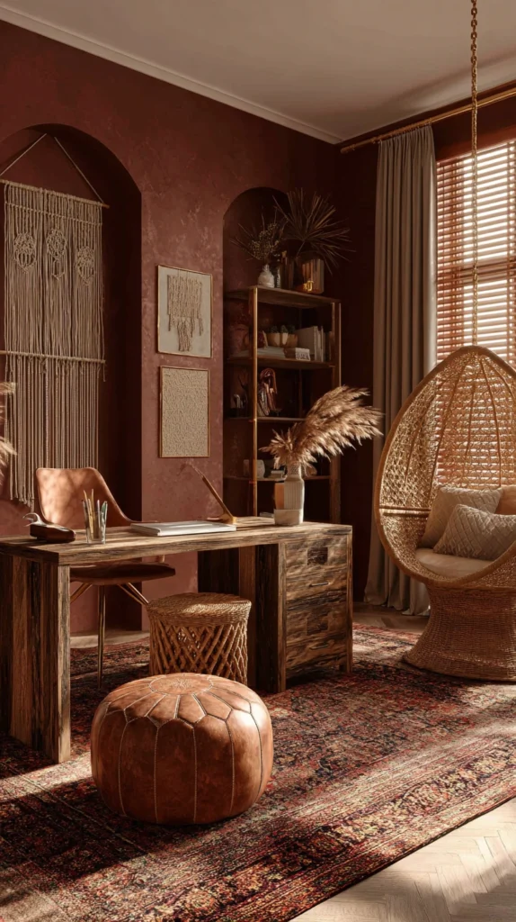 15 Boho Home Office Ideas for Free-Spirited Creatives 16 ws 15 1