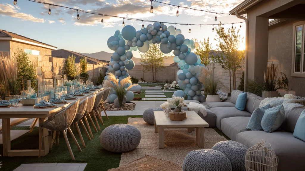 14 Gorgeous Backyard Party Decoration Ideas for Every Occasion 1 zainy Feature Image A beautifully styled modern backyard part 2dd45dd7 c843 41c1 9047 585584eedefc 3