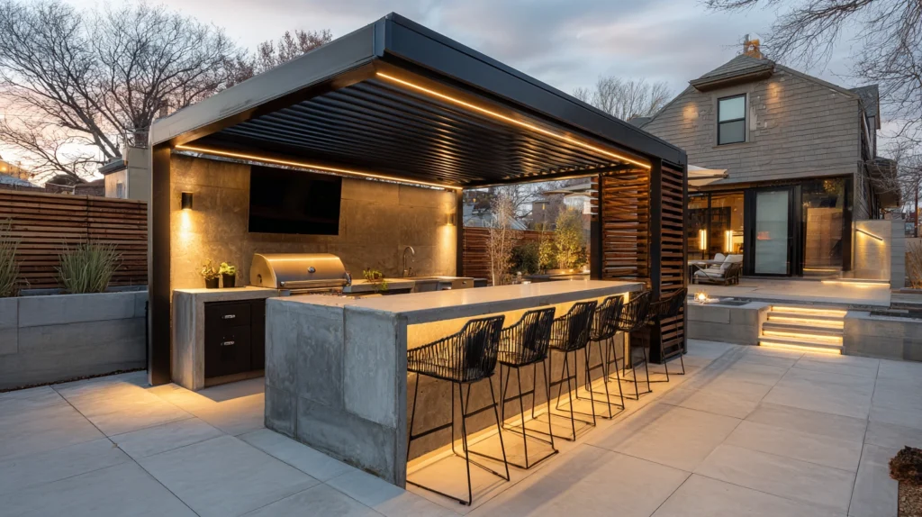 12 Backyard Grilling Area Ideas That Will Transform Your Outdoor Space 1 zainy Feature Image Description A stunning modern backyard gr e97496ad 43e7 4377 b406 793e69bdb5ee 0