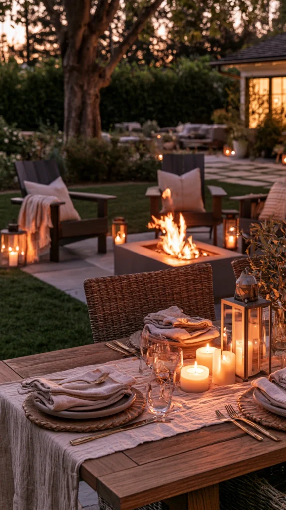 14 Outdoor Fall Tablescape Ideas for Backyard Dinners 15 cf 14