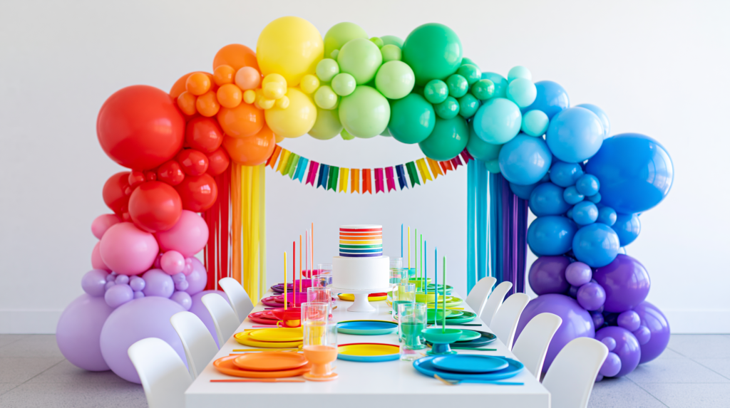14 Rainbow Birthday Party Ideas for Colorful Celebrations 1 zainy Feature Image A bright modern rainbow birthday party se cb50f966 eba6 4609 9a20 f4ecff75ae15 3